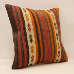 Throw Pillow 16x16 Turkish Textile Cover Home Living Design Boho Vintage Rustic Throw Covers Old Cushion 4Kf-381 - thumbnail 2