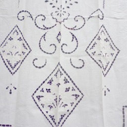 Handmade Cutwork Curtain Cottage Chic Cotton Window Treatment - thumbnail 3