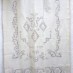 Handmade Cutwork Curtain Cottage Chic Cotton Window Treatment - thumbnail 2