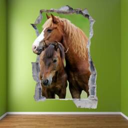 Brown Horse Wall Decal Sticker Mural Poster Print Art Home Office Decor Kh7 - thumbnail 2