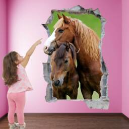 Brown Horse Wall Decal Sticker Mural Poster Print Art Home Office Decor Kh7 - thumbnail 1