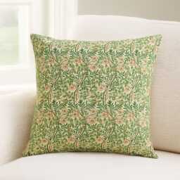 William Morris Sweet Briar Cushion Cream Floral Pillow Cover, 100% Cotton, Various Sizes, Double-Sided - thumbnail 1