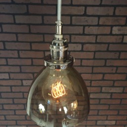 "Industrial Pendant Light -Chrome 6"" Smoked Glass Cone Shade With Patented ""Huila Connector" - thumbnail 3