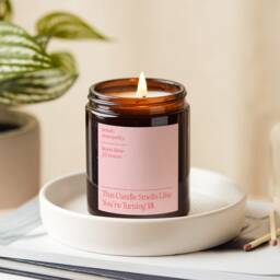 18Th Birthday Gift Candle Personalised Apothecary Jar, Soy Wax, Pink Design - thumbnail 1