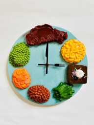 Dinner Plate Wall Clock/Dopamine D??cor/Fake Food/Kitchen D??cor/Food D??cor/Pop Art/Maximalist D??cor/Funny Clock/Unique Gift/ Food Clock - thumbnail 1