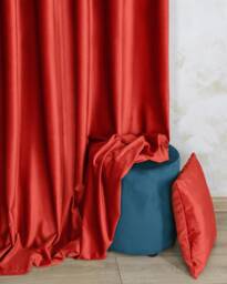 Red Velvet Blackout Curtain, Double Sided - thumbnail 1