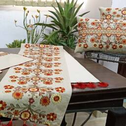 Handmade Crewel Embroidered Pillow Cover - thumbnail 4