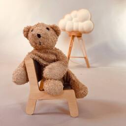 Wooden Teddy Bear Cloud Lamp Scandinavian Kids Room Decor - thumbnail 2