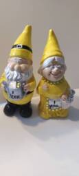 1st Wedding Anniversary , Handmade Personalised, Garden Gnomes Quirky Gift - thumbnail 2