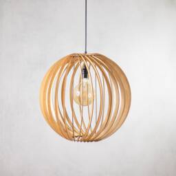 Seed - Large Pendant Wood Pendant Light/ Hanging Light/Modern Lamp Light Fixture Housewarming Gift Wedding Chandelier