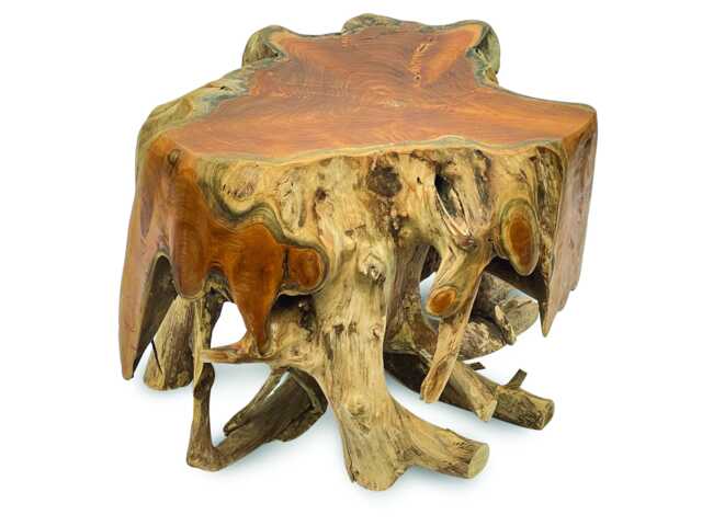 Small Round Spider Teak Root Coffee Table 60cm - image 1