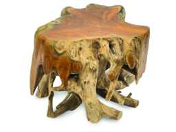 Small Round Spider Teak Root Coffee Table 60cm - thumbnail 1