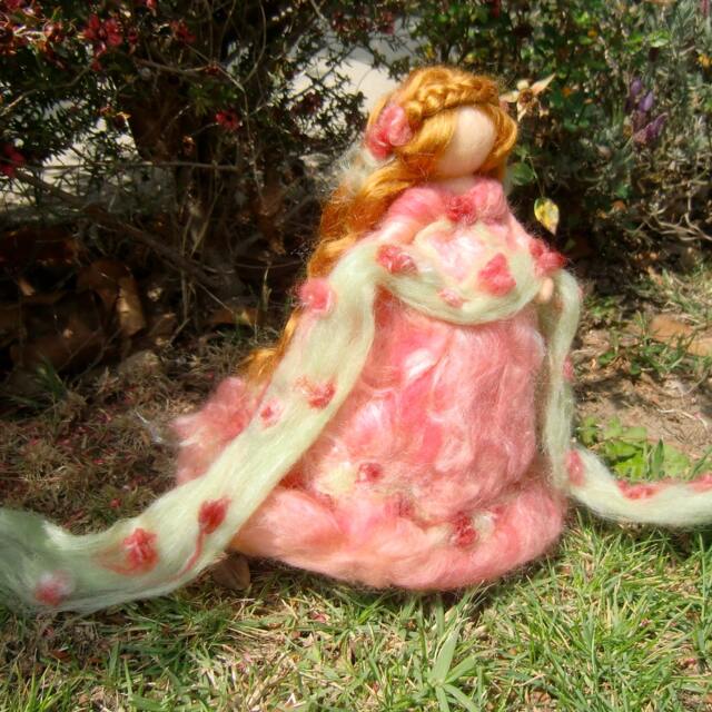 Spring Maiden - Waldorf-Inspired Needle Felted Soft Sculpture - image 1