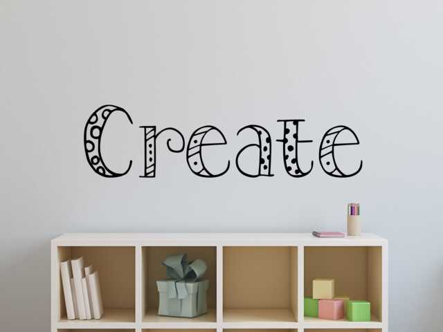 Create Wall Decal - Craft Room Something Today - Art Sign - Classroom - image 1
