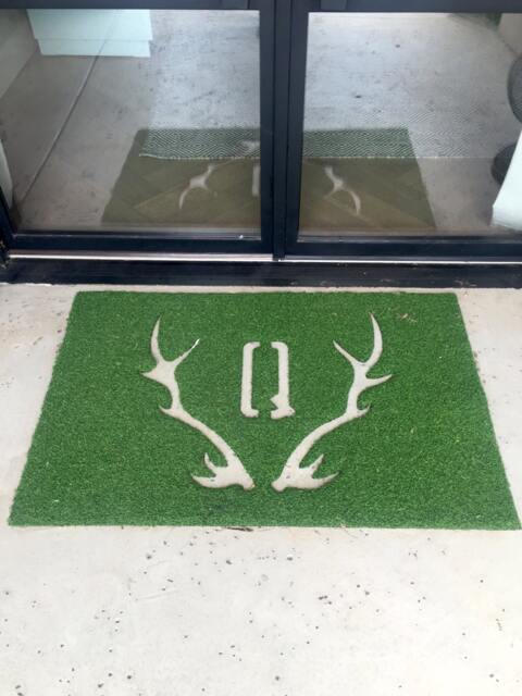 Custom Antler Mat - Synthetic Putting Green Grass Rustic Doormat - image 1