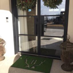 Custom Antler Mat - Synthetic Putting Green Grass Rustic Doormat - thumbnail 2