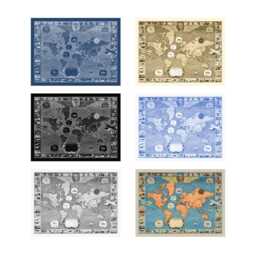 Vintage World Map Print Famous Flights & Air Routes - thumbnail 3