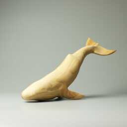 Wooden Whale Sculpture - 11 - thumbnail 2