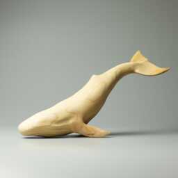 Wooden Whale Sculpture - 11 - thumbnail 1