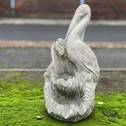 Handmade Pelican Planter Concrete Flower Pot Outdoor Stone Bird Decor Yard Ornament Cement Figurine Patio Lover Gift - thumbnail 4