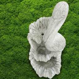 Handmade Pelican Planter Concrete Flower Pot Outdoor Stone Bird Decor Yard Ornament Cement Figurine Patio Lover Gift - thumbnail 3