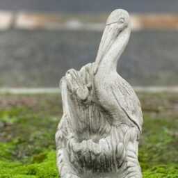 Handmade Pelican Planter Concrete Flower Pot Outdoor Stone Bird Decor Yard Ornament Cement Figurine Patio Lover Gift - thumbnail 2