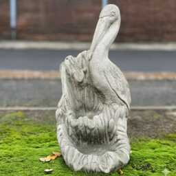 Handmade Pelican Planter Concrete Flower Pot Outdoor Stone Bird Decor Yard Ornament Cement Figurine Patio Lover Gift - thumbnail 1