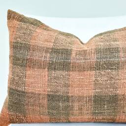 Brown Tribal Hemp Hand Woven Natural Dye Color Pillow Cover - thumbnail 2