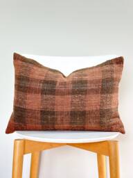 Brown Tribal Hemp Hand Woven Natural Dye Color Pillow Cover - thumbnail 1
