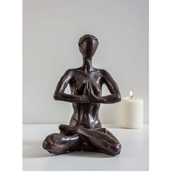 Yoga Sculpture - A Woman Sitting in The Dhyana Position Self-Inquiry Meditation - image 1