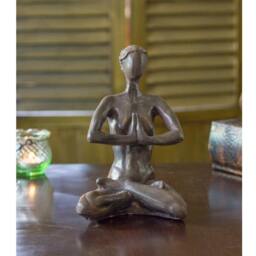 Yoga Sculpture - A Woman Sitting in The Dhyana Position Self-Inquiry Meditation - thumbnail 2