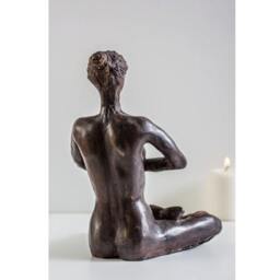 Yoga Sculpture - A Woman Sitting in The Dhyana Position Self-Inquiry Meditation - thumbnail 4