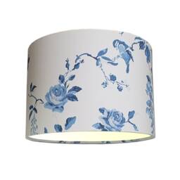 Lampshades in Cath Kidston Birds & Roses Blue Fabric Handmade Free Delivery - thumbnail 4