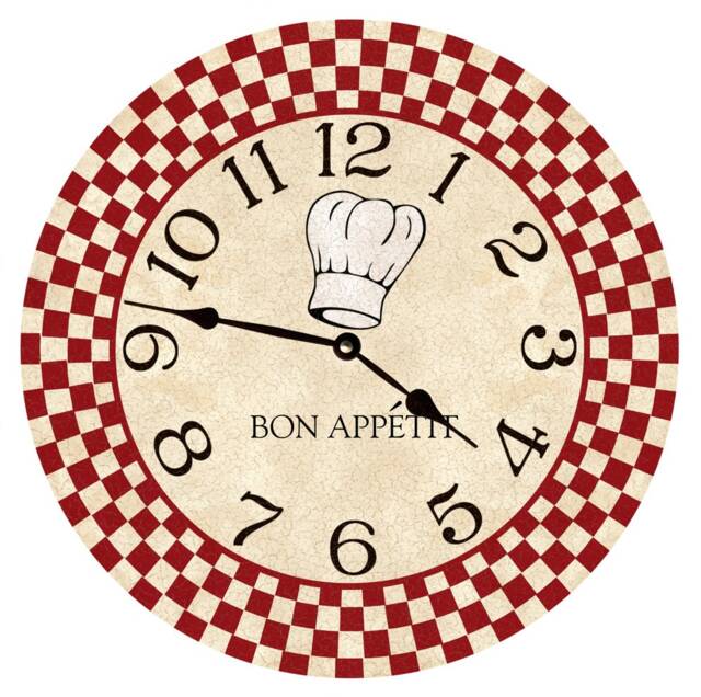 Chef Wall Clock - Bon Appetit Kitchen Clock - image 1