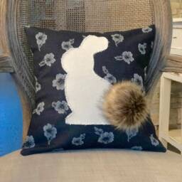 Denim Bunny Pillow - thumbnail 2