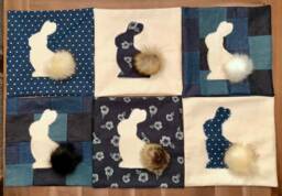Denim Bunny Pillow - thumbnail 1