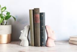 Concrete Moai Statue Easter Island Book Ends, Order Individually Or As A Pair - thumbnail 1
