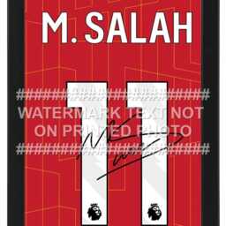 2025 Mo Salah Signed Liverpool Printed Autograph Print Photo Framed Option Shirt Jersey - thumbnail 3