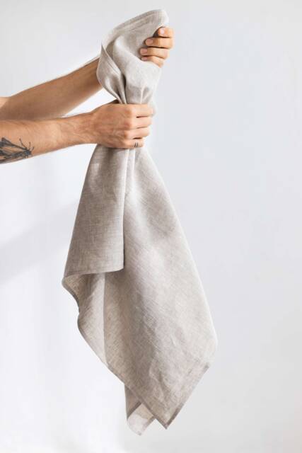 Oversized Linen Bath Sheet, Soft Undyed Sauna Towel - image 1
