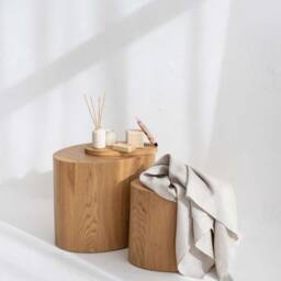 Oversized Linen Bath Sheet, Soft Undyed Sauna Towel - thumbnail 2
