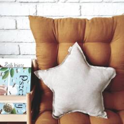 Linen Star Pillow, Decorative Linen Child's Pillow - thumbnail 2