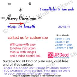 Christmas Door Sign Vinyl Wall Sticker Snowflake Xmas Shop Window Decor Decal - thumbnail 2