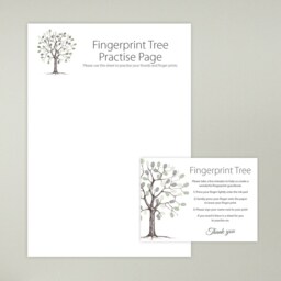 Personalised Wedding Fingerprint Tree - Alternative Guest Book Print Thumbprint Keepsake Unique Guestbook Va216 - thumbnail 2
