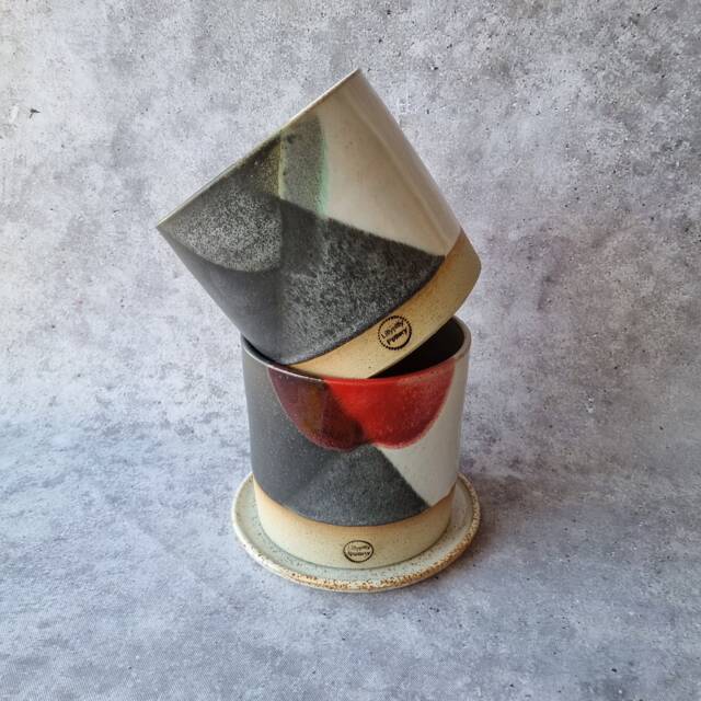 Handmade Ceramic Planter With Dish - image 1