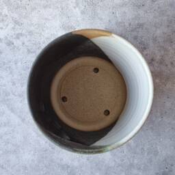 Handmade Ceramic Planter With Dish - thumbnail 4