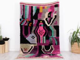 Boujaad Moroccan Rug, Purple 4x7 Ft