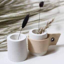Mini Concrete Vase, Grey, White Or Black, Jewelry Tray, Decorative Round, Pretty Gift Mini Cup, Beautiful Round Storage - thumbnail 3
