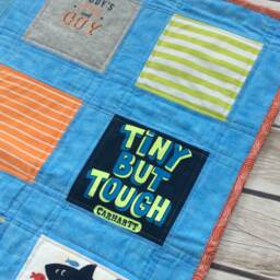 Baby Clothes Memory Quilt, Custom Keepsake Blanket - thumbnail 2