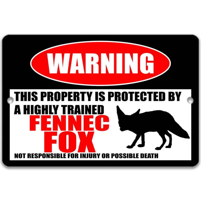 Funny Fennec Fox Sign, Desert Animal Wall Decor, Metal Sign - image 1