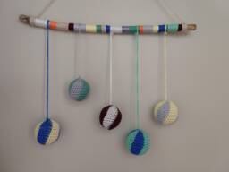 Multipurpose Baby Mobile/Toddler Rattle Balls - Set Of 5/Small - thumbnail 1